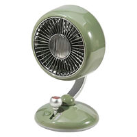 ディーエーピーネットワーク 卓上扇風機 レトロデザイン USB充電式 グリーン wasser fan008GR 1台（直送品）