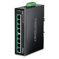 TRENDnet 8ポート 産業用ギガビットPoE+ DINレールスイッチ 24-56V TI-PG80B 1台（直送品）