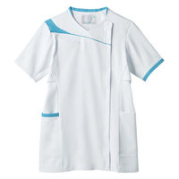 住商モンブラン スクラブ レディス 半袖 白/ウォームブルー M MS354-0104 1枚（直送品）