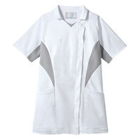 住商モンブラン ナースジャケット 半袖 白/ライトグレー 7L MN357-10 1枚（直送品）