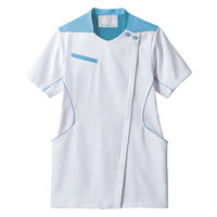 住商モンブラン ジャケット レディス 半袖 白/ウォームブルー 5L MJ058-0104 1枚（直送品）