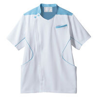 住商モンブラン ジャケット メンズ 半袖 白/ウォームブルー 4L MJ558-0104 1枚（直送品）