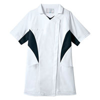 住商モンブラン ナースジャケット 半袖 白/ネイビー LL MN357-19 1枚（直送品）