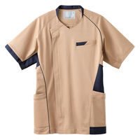 住商モンブラン スクラブ 兼用 半袖 ベージュ/ネイビー 3L MS401-6183 1枚（直送品）