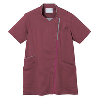 住商モンブラン スクラブ 兼用 半袖 ワイン/ライトグレー/バーガンディ LL MS007-7291 1枚（直送品）