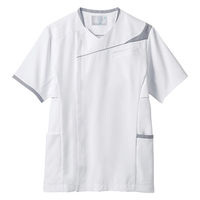 住商モンブラン スクラブ メンズ 半袖 白/グレー 4L MS854-0140 1枚（直送品）