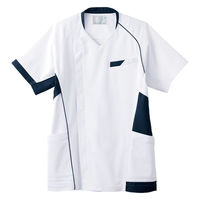 住商モンブラン スクラブ 兼用 半袖 白/ネイビー SS MS401-0183 1枚（直送品）