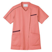 住商モンブラン スクラブ 兼用 半袖 コーラルピンク/ワイン 4L MS003-1272 1枚（直送品）