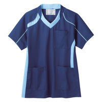 住商モンブラン スクラブ 兼用 半袖 ダークブルー/ペールブルー LL MS301-0403 1枚（直送品）