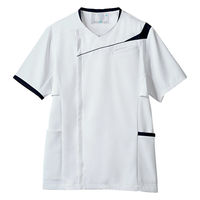 住商モンブラン スクラブ メンズ 半袖 白/ネイビー 3L MS854-0109 1枚（直送品）