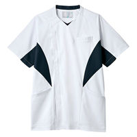 住商モンブラン スクラブ メンズ 半袖 白/ネイビー M MS857-19 1枚（直送品）