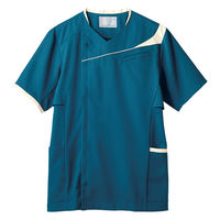 住商モンブラン スクラブ メンズ 半袖 アクアマリン/アイボリー M MS854-4905 1枚（直送品）