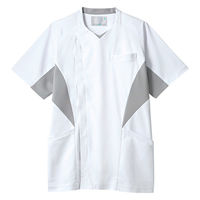 住商モンブラン スクラブ メンズ 半袖 白/ライトグレー 6L MS857-10 1枚（直送品）