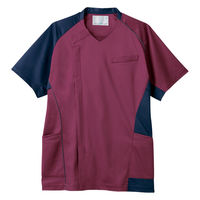 住商モンブラン スクラブ メンズ 半袖 ワイン/ネイビー 4L MS855-89 1枚（直送品）