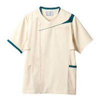 住商モンブラン スクラブ メンズ 半袖 アイボリー/アクアマリン L MS854-0549 1枚（直送品）