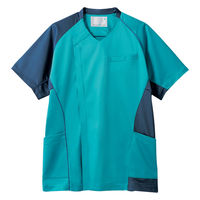 住商モンブラン スクラブ メンズ 半袖 ターコイズ/ブルー 6L MS855-43 1枚（直送品）