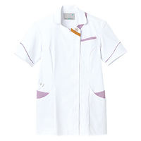 住商モンブラン ジャケット レディス 半袖 白/ラベンダー 5L RJ500-0151 1枚（直送品）