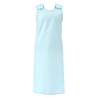 フットマーク 長持ちする入浴介護エプロン ブルー Mサイズ 403360 1枚