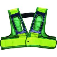 ミズケイ フルハーネス用安全ベスト「装着できるんです」<緑/黄> 5941117 1枚 226-6724（直送品）