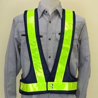 ミズケイ 蓄光安全ベスト「光蓄」<紺/黄> 5922005 1枚 226-6748（直送品）