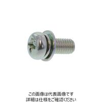 SUNCO 三価ホワイト (+)ナベSP=4 4×8 (1300本入) 10-00-00S4-0040-0080-03 1箱(1300本)（直送品）