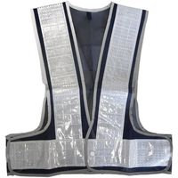 ミズケイ 安全ベスト「フチピカFlash」<紺/白> 5919002 1枚 226-6741（直送品）