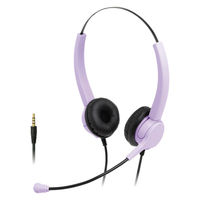 ソニック 快適スクールヘッドセット 両耳 3.5mmプラグ バイオレット LS-5156-V 1個
