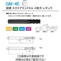 株洲工具 超硬 スクエアエンドミル 4枚刃 レギュラ GM-4E 通販 - アスクル