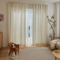 スミノエ コルネ セミオーダー カーテン ファン 1900×1900mm アイボリー １セット(2枚入)（直送品）