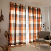 スミノエ コルネ セミオーダー カーテン カレ 2400×2100mm オレンジ １セット(2枚入)（直送品）