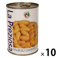カルディコーヒーファーム オーバーシーズ ラ・プレッツィオーザ 白いんげん豆（カンネッリーニ）水煮缶 400g 1セット（10個）