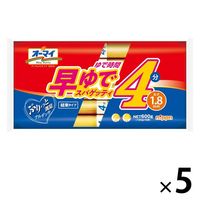 オーマイ 早ゆでスパゲッティ 4分 1.8mm 結束タイプ 600g（100g×6束） 1セット（5袋） ニップン