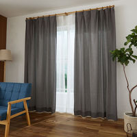 スミノエ コルネ セミオーダー カーテン ドゥニーム 2100×2250mm グレー １セット(2枚入)（直送品）