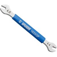 UNIOR コンビネーションスポークレンチ 4.0mm＆4.4mm ブルー 620179 1個（直送品）