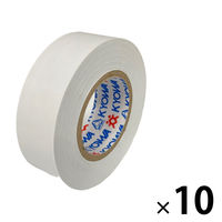 【ビニールテープ】 ミリオン 電気絶縁用ビニルテープ 白 幅19mm×長さ10m 共和 1セット(10巻入)