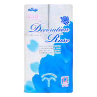 春日製紙工業 デコレーションローズ・ブルー トイレットペーパー12ロールダブル25m 440640 1セット(8パック)