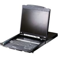 ATEN KVMドロワー 16ポート/19インチLCD一体型/マルチインターフェース/ショートレール CL5816NJJS 115-2139（直送品）