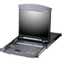 ATEN KVNドロワー 8ポート/19インチLCD/デュアルスライド/ショートレール KL1508ANJJS 115-2169（直送品）