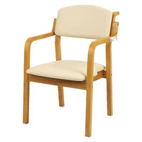 オフィス・ラボ エコノチェアウッディ 抗ウイルスコーティング 木部:ナチュラル 張地:アイボリー EC-WD24SENAIV 1脚（直送品）