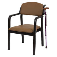 オフィス・ラボ エコノチェア ウッディ 木部:ダーク 張地:ブラウン EC-WD24VDKBR 1脚 O1096（直送品）