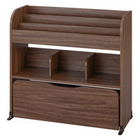 アイリスオーヤマ 収納カート トイハウスラック 幅827×奥行363×高さ798mm ウォールナット 1台（直送品）