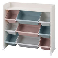 アイリスオーヤマ 天板付き キッズトイハウスラック 幅862×奥行348×高さ798mm ホワイト 1台（直送品）