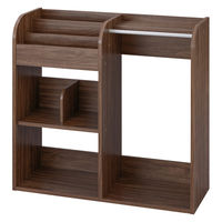 アイリスオーヤマ ワードローブ トイハウスラック 幅827×奥行295×高さ795mm ウォールナット 1台（直送品）