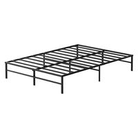 アイリスオーヤマ スチールベッド ダブル 幅1400×奥行1950×高さ299mm ブラック 1台（直送品）