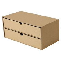 ナカバヤシ 紙製収納リトレイ チェストワイド2段 クラフト RTY-CW01KR 1個