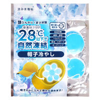 涼みま専科 帽子冷やし 頭 冷却用品 ひんやりグッズ ヘルメット 繰り返し アイデア 1個