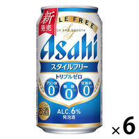 ビール類 発泡酒 アサヒ スタイルフリー トリプルゼロ プリン体ゼロ 糖質ゼロ 甘味料ゼロ 缶 350ml 6本