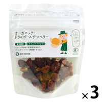 有機素材 ドライフルーツ チャック付 小袋 BIONOWA オーガニック ドライゴールデンベリー 1セット（1個×3）