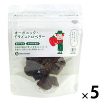 有機素材 ドライフルーツ チャック付 小袋 BIONOWA オーガニック ドライストロベリー 1セット（1個×5）