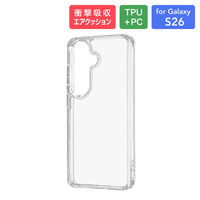 Galaxy S26 耐傷・耐衝撃ハイブリッドケース  クリア TPU  ストラップホール付  衝撃吸収（直送品）